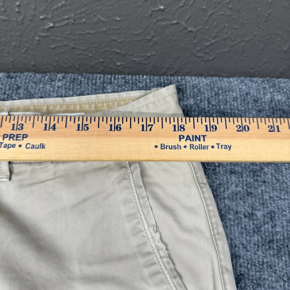 Grown‎ & Sewn Pants Mens 35 x 33 Beige Button Fly Chino Cotton